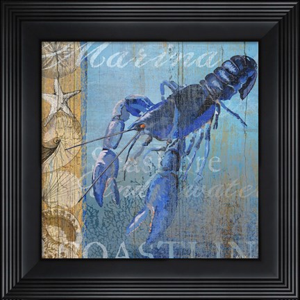 Framed Lobster and Sea Print
