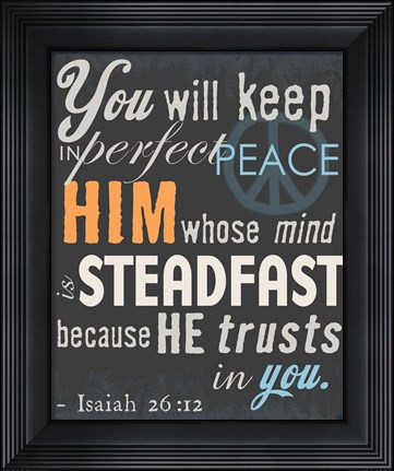 Framed Psalm Saying II Print