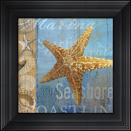 Framed Starfish and sea Print