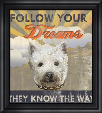 Framed Dog Days - Pek Pup Print