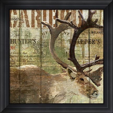 Framed Open Season Caribou Print