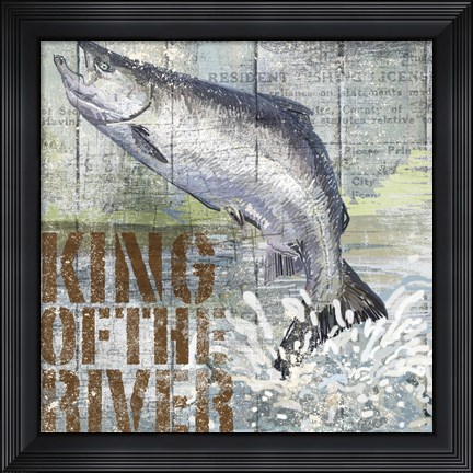 Framed Open Season King Salmon Print