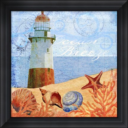 Framed Ocean Breeze Lighthouse Print