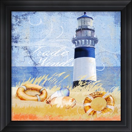 Framed Trade Winds Lighthouse Print