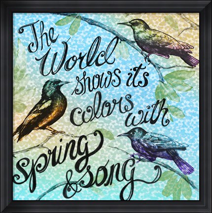 Framed Birdie Words 1 Print