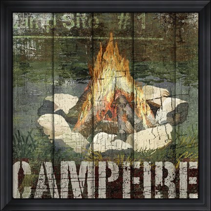 Framed Open Season Campfire Print