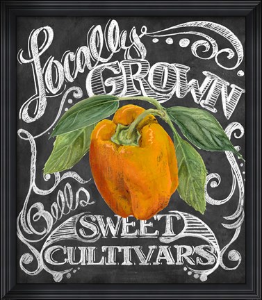 Framed Chalkboard Pepper Print