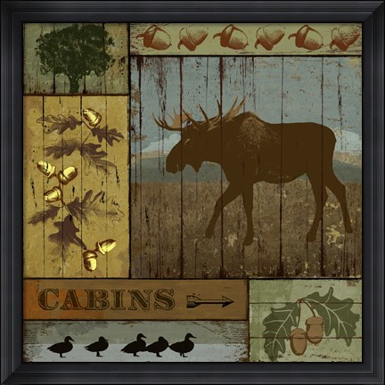 Framed Pines and Oaks IV Print