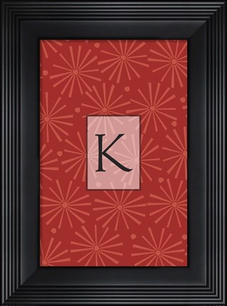 Framed Initials Pattern K Print