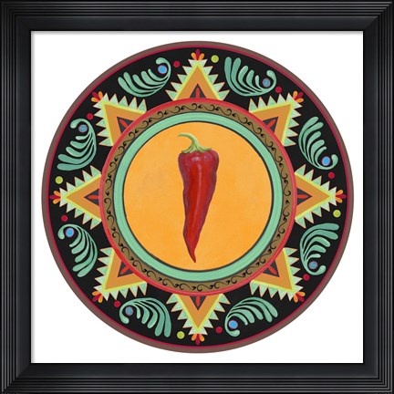 Framed Talavera Tex-mex 1 Print
