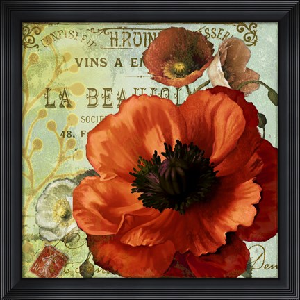 Framed Rouge From the Garden III Print