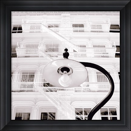 Framed White Facade Print