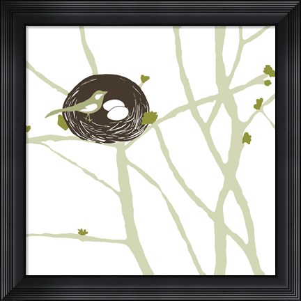 Framed Feathers and Twigs Print