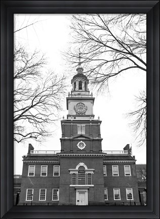 Framed Independence Hall (Center) Print