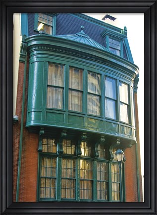Framed Green Window Print