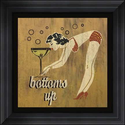Framed Bottoms Up Print