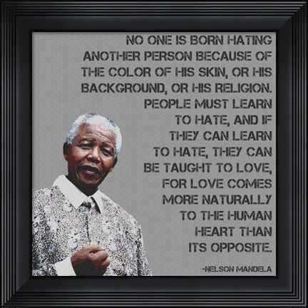Framed No One - Nelson Mandela Quote Print