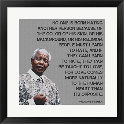 Framed No One - Nelson Mandela Quote Print