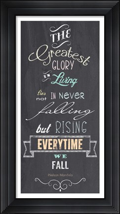 Framed Greatest Glory - Nelson Mandela Quote Print