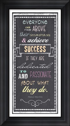 Framed Achieve Success - Nelson Mandela Quote Print