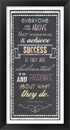 Framed Achieve Success - Nelson Mandela Quote Print