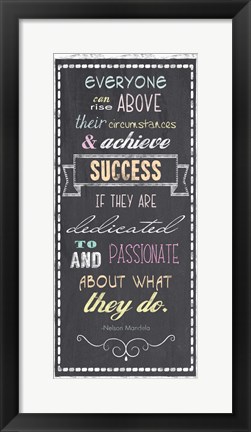 Framed Achieve Success - Nelson Mandela Quote Print