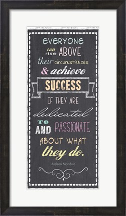 Framed Achieve Success - Nelson Mandela Quote Print