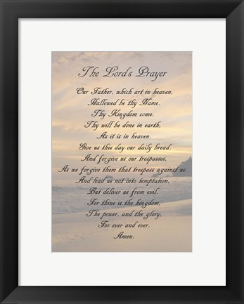 Framed Lord&#39;s Prayer - Sunset Print