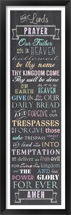 Framed Lord&#39;s Prayer - Chalkboard Print