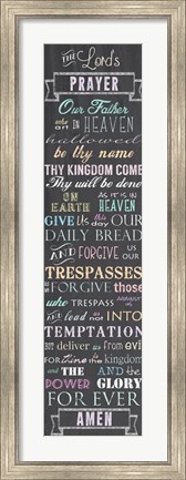 Framed Lord&#39;s Prayer - Chalkboard Print