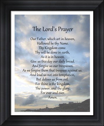 Framed Lord&#39;s Prayer - Scenic Print