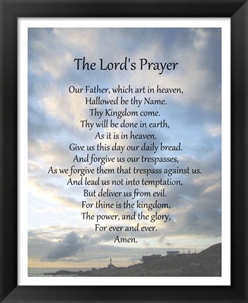 Framed Lord&#39;s Prayer - Scenic Print