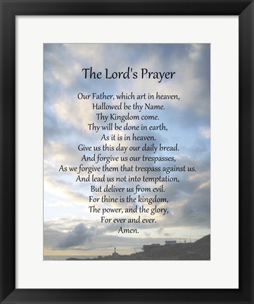 Framed Lord&#39;s Prayer - Scenic Print