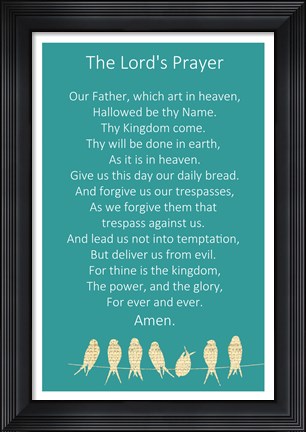 Framed Lord&#39;s Prayer Print