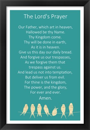 Framed Lord&#39;s Prayer Print