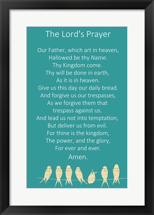 Framed Lord&#39;s Prayer Print