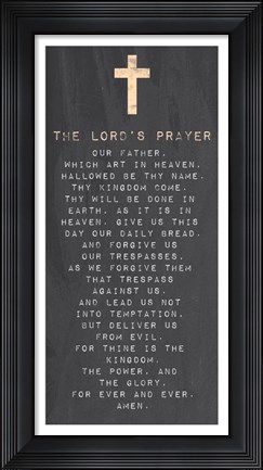 Framed Lord&#39;s Prayer - Chalk Print