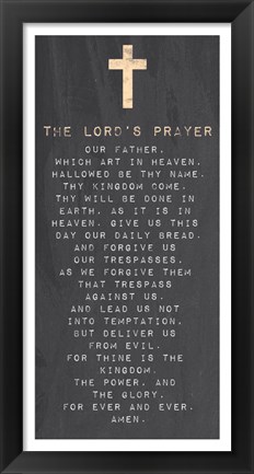 Framed Lord&#39;s Prayer - Chalk Print