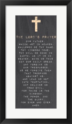 Framed Lord&#39;s Prayer - Chalk Print