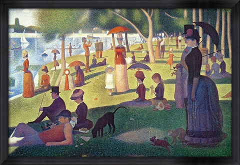 Framed Sunday Afternoon on the Island of La Grande Jatte Print