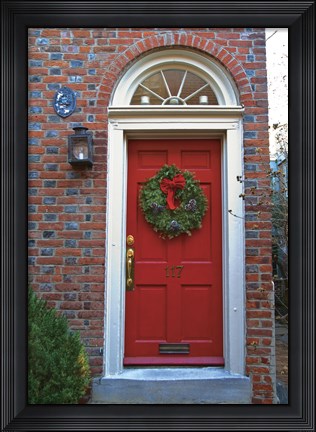 Framed Red Door 117 Print