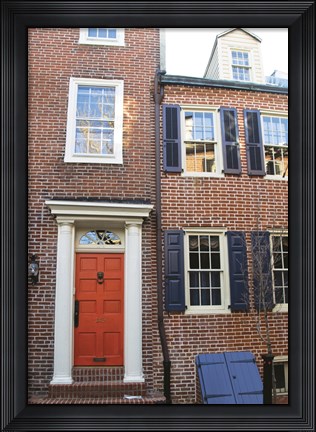 Framed Red Door, Blue Door Print
