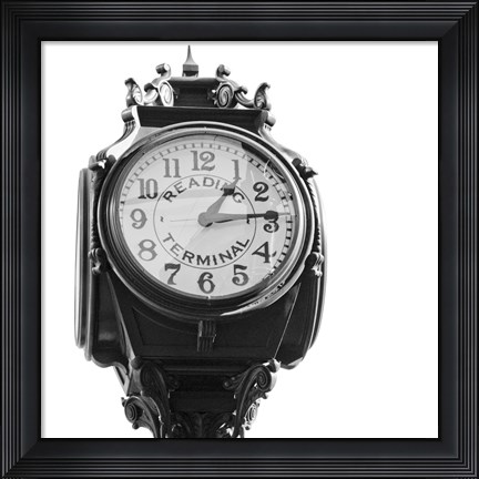 Framed Clock at Reading Print