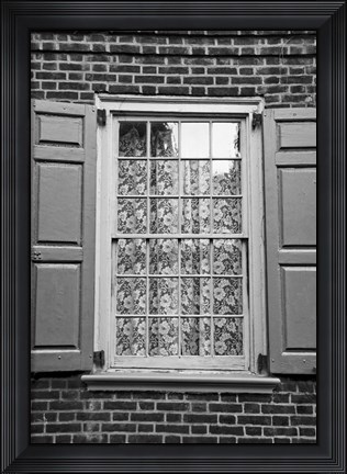 Framed Lace Curtain Print