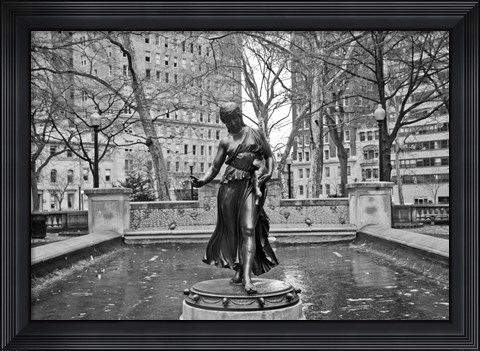 Framed Fountain I Print