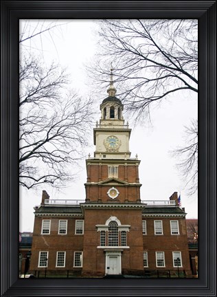 Framed Independence Hall (Center - Color) Print