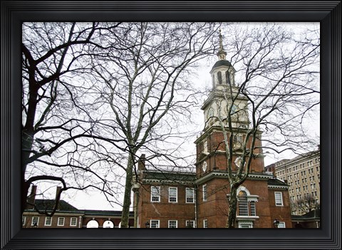 Framed Independence Hall (horizontal) (Color) Print