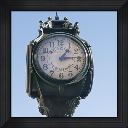 Framed Clock at Reading (Color) Print