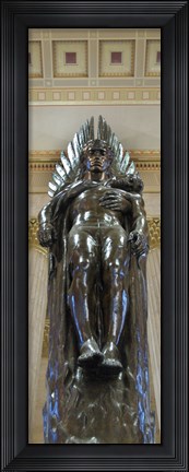 Framed Winged Sculpture (Color) Print