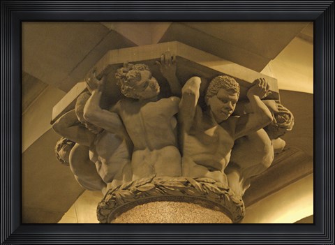 Framed City Hall Figures (Color) Print